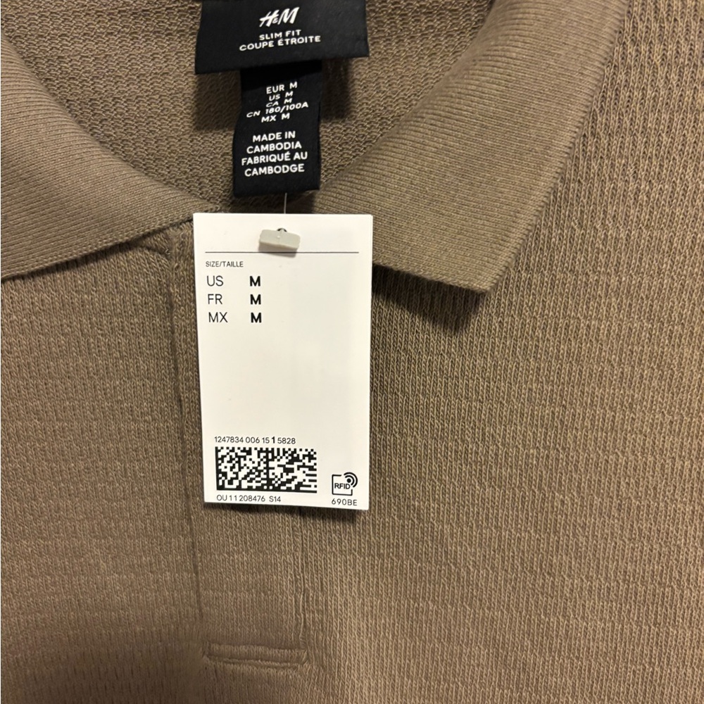 H&M Beige Polo Shirt
